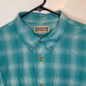 two Duluth Trading Co. 2XL mens plaid long sleeve NWOT